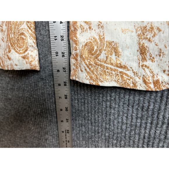 Soft Surroundings Womens Pull On Printed Pants Size Medium Boho Shimmer Skinny - Picture 5 of 8